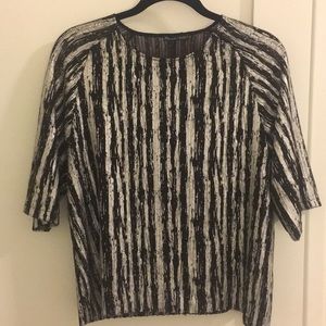 Zara Black and Silver Top.